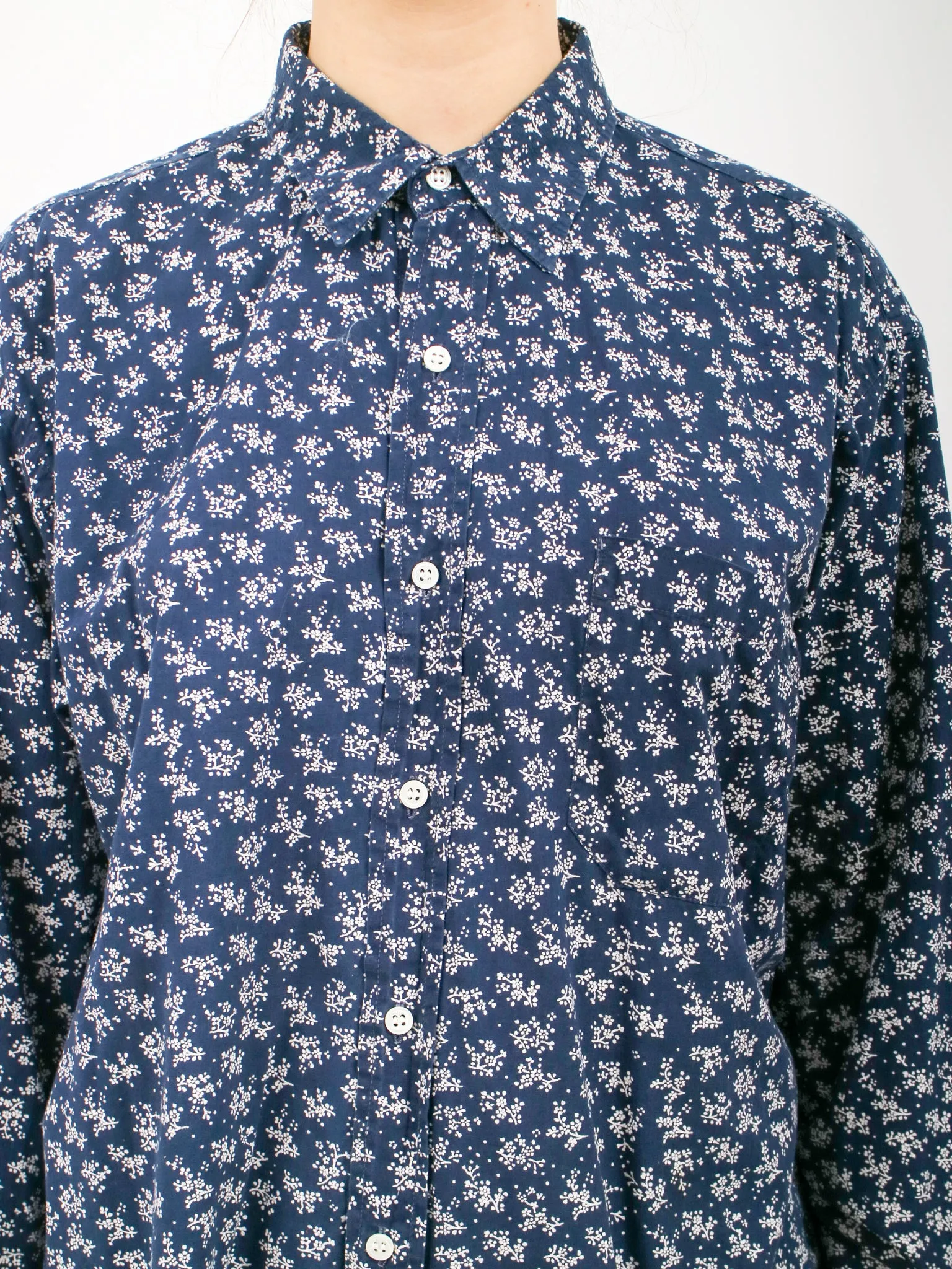 1990s Mens Club Monaco Floral Button Up Shirt