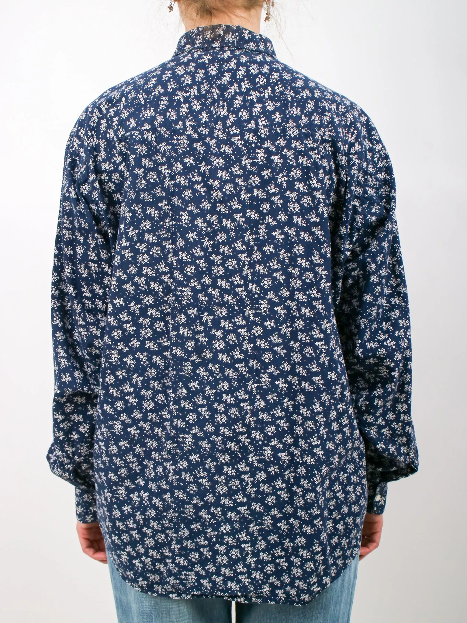 1990s Mens Club Monaco Floral Button Up Shirt