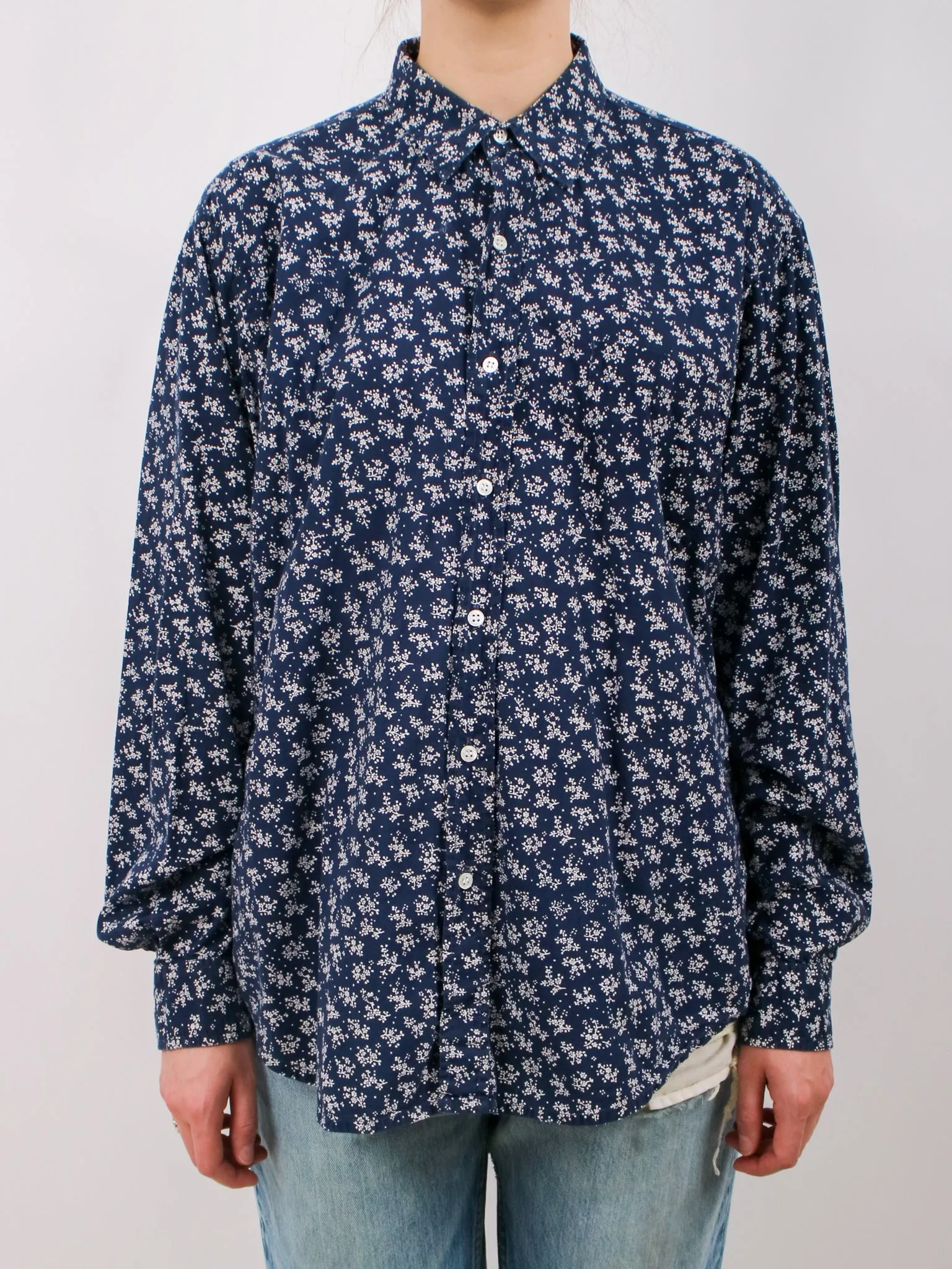 1990s Mens Club Monaco Floral Button Up Shirt