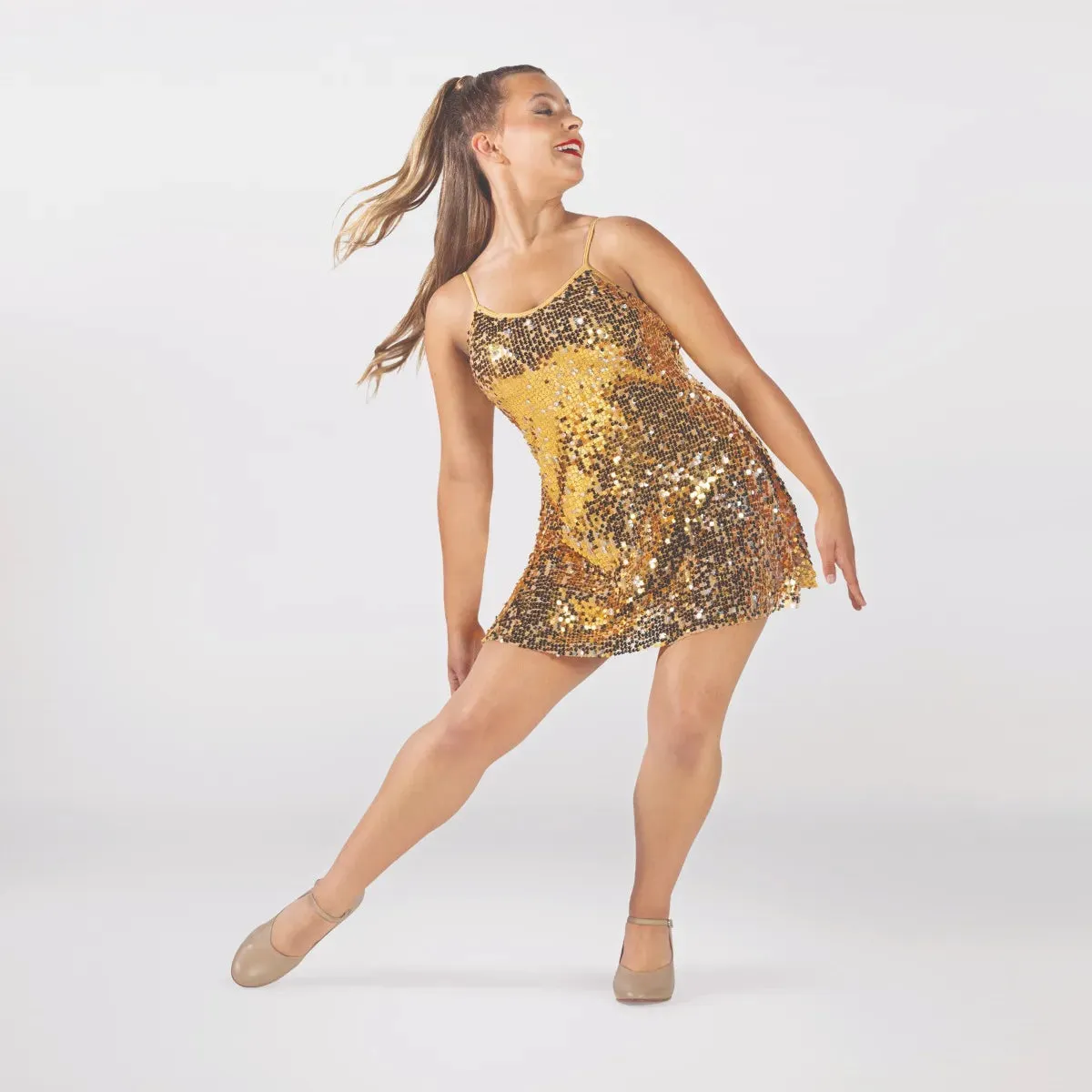 1st Position Sequin Dress with Keyhole Back