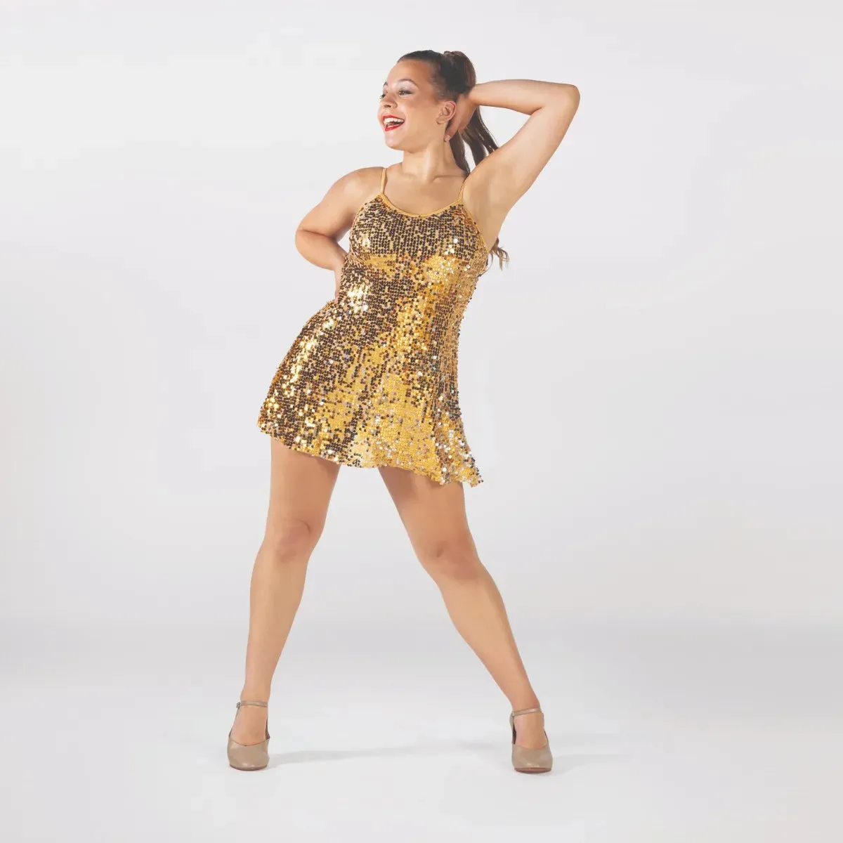 1st Position Sequin Dress with Keyhole Back