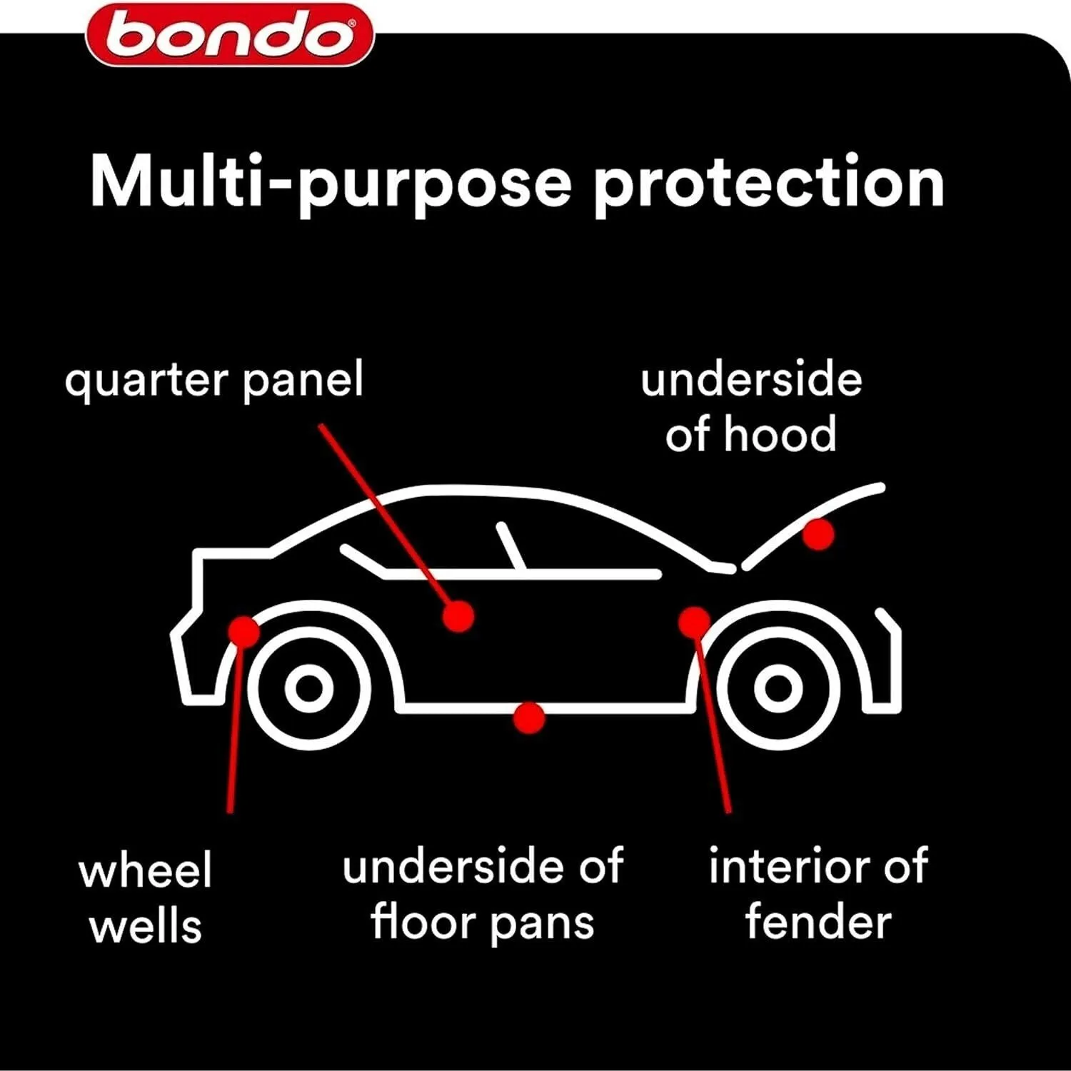 3M 737 18 oz Aerosol Can Of Black Bondo Rubberized Undercoating - Quantity of 3