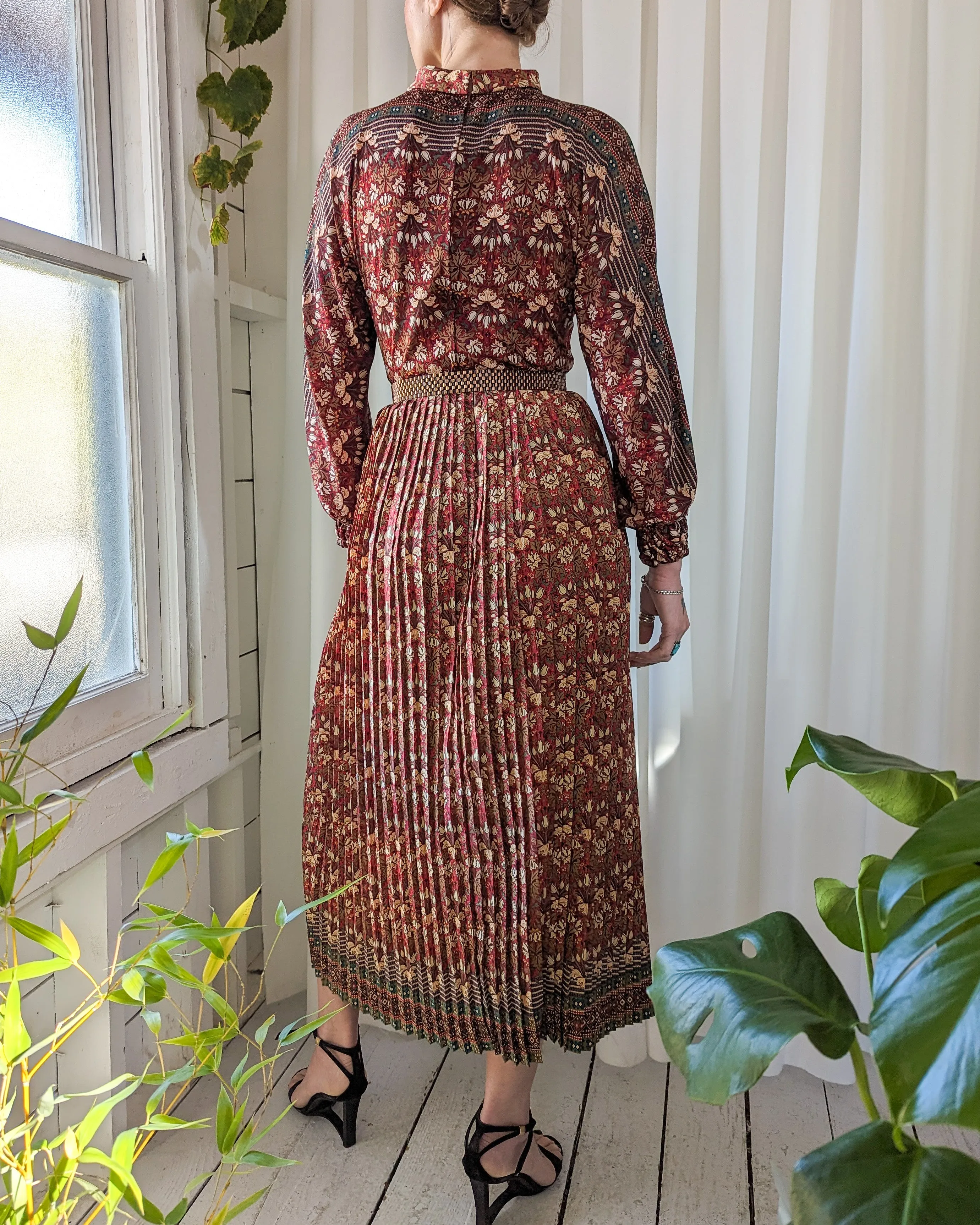 70s La Mendola Silk Dress | M