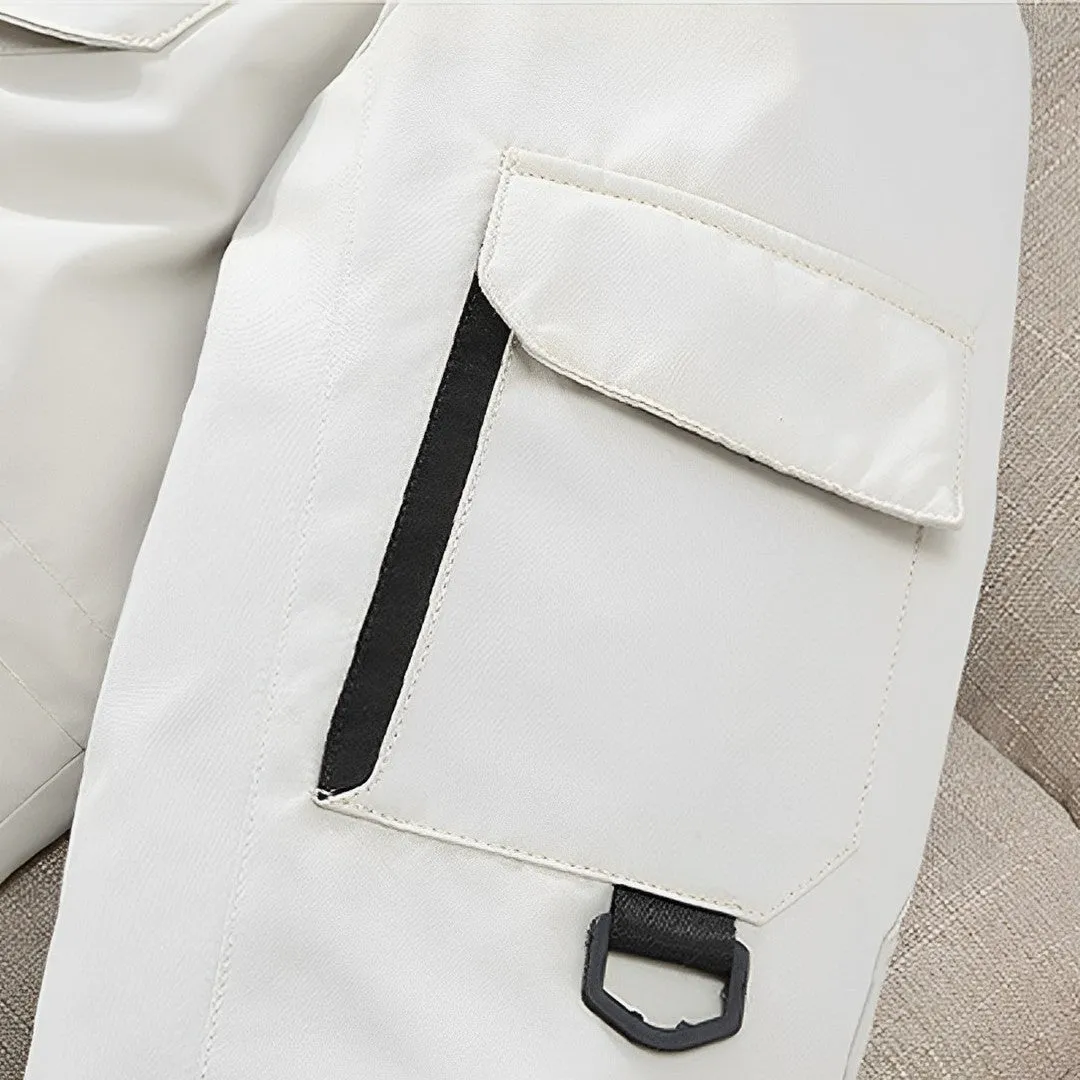 abbee White XL Winter Fur Hooded Down Jacket Stylish Lightweight Quilted Warm Puffer Coat