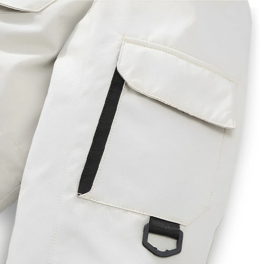 abbee White XL Winter Fur Hooded Down Jacket Stylish Lightweight Quilted Warm Puffer Coat