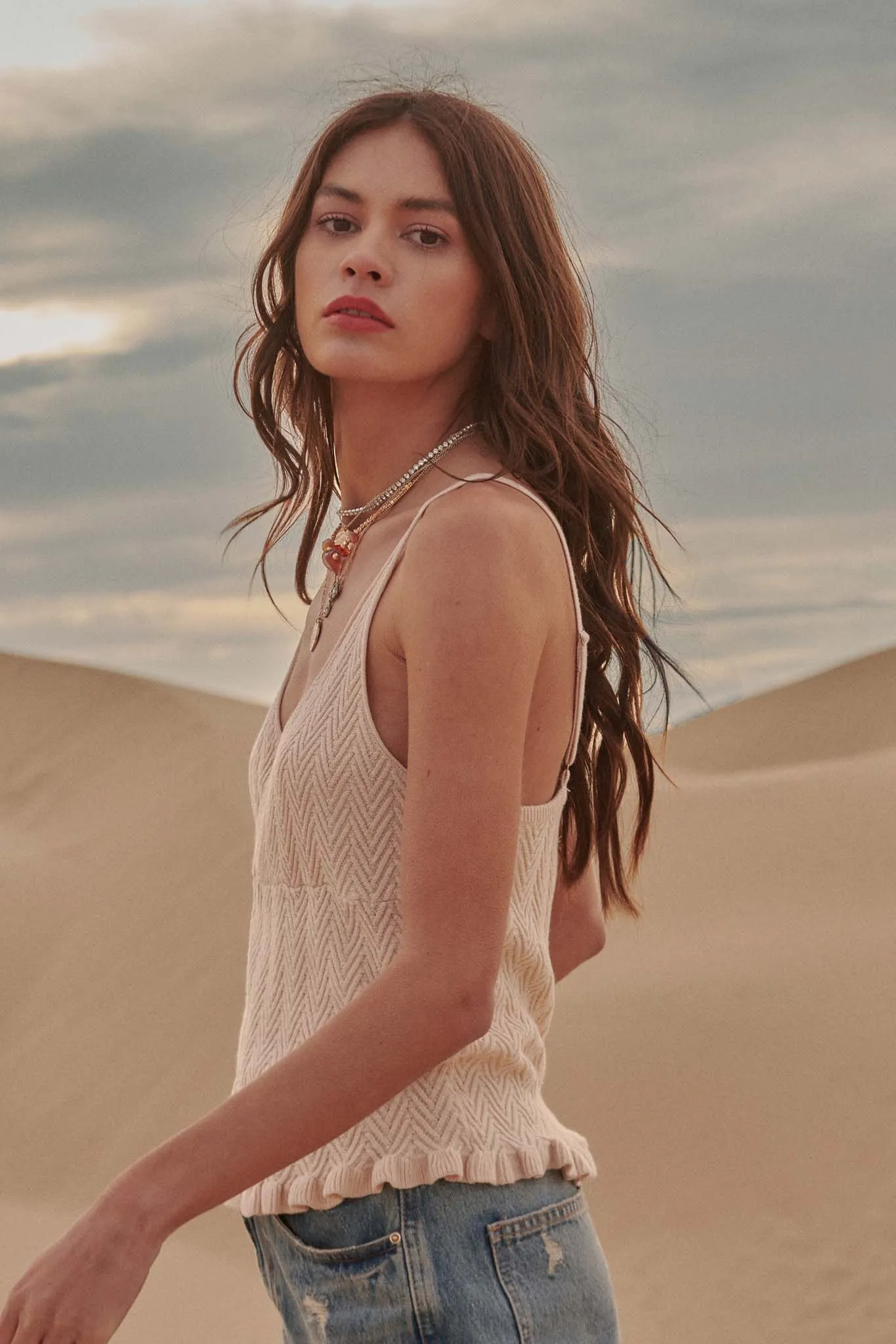 Always Yours Ruffled Surplice Cami Top