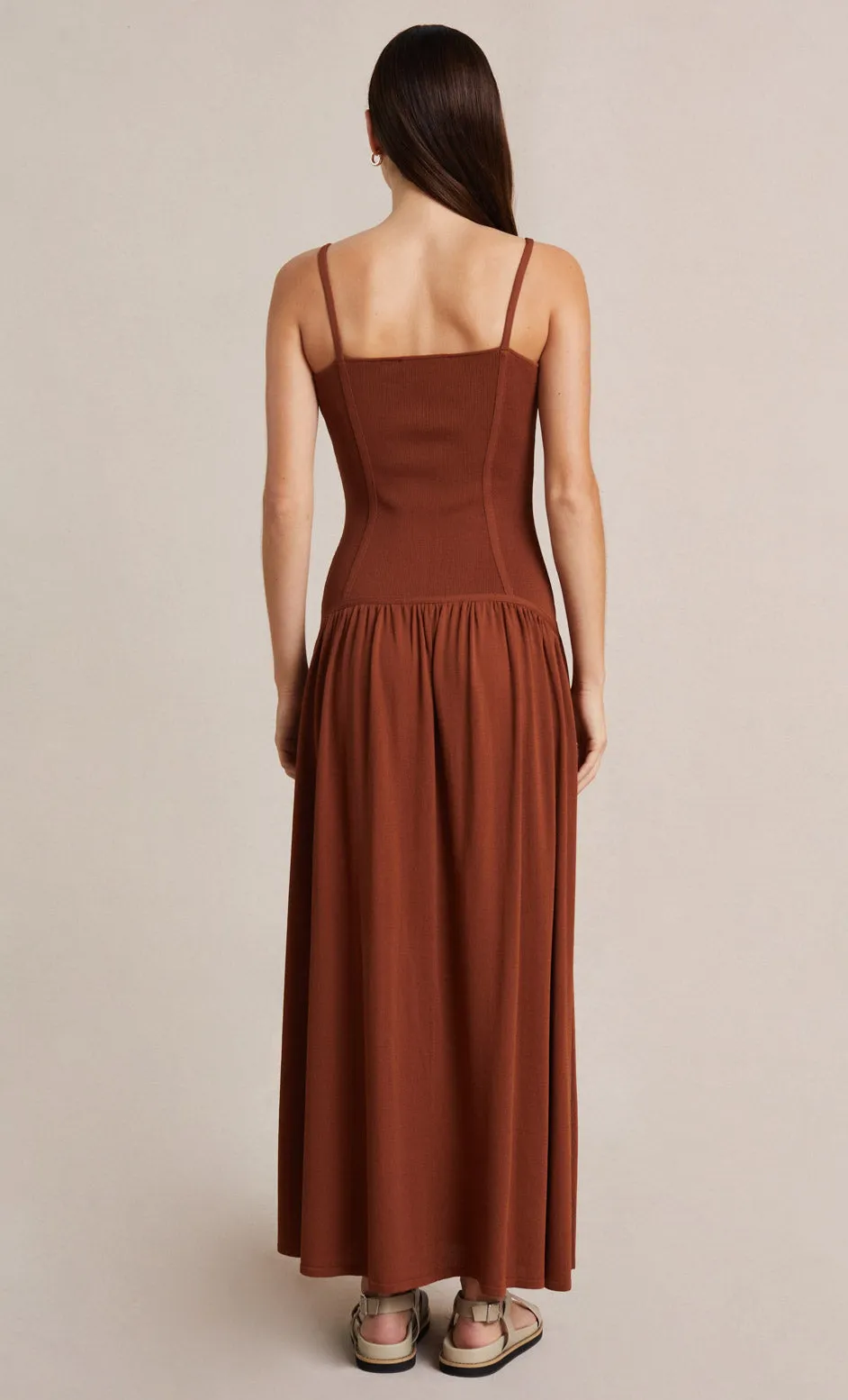 Amalia Knit Maxi Dress - Rust