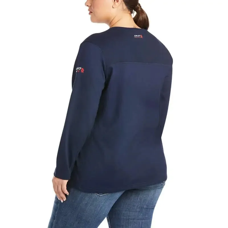 ARIAT - WMS FR AC Crew Top, Navy