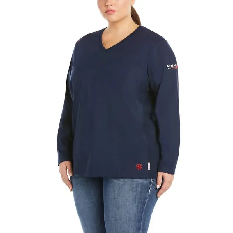 ARIAT - WMS FR AC Crew Top, Navy