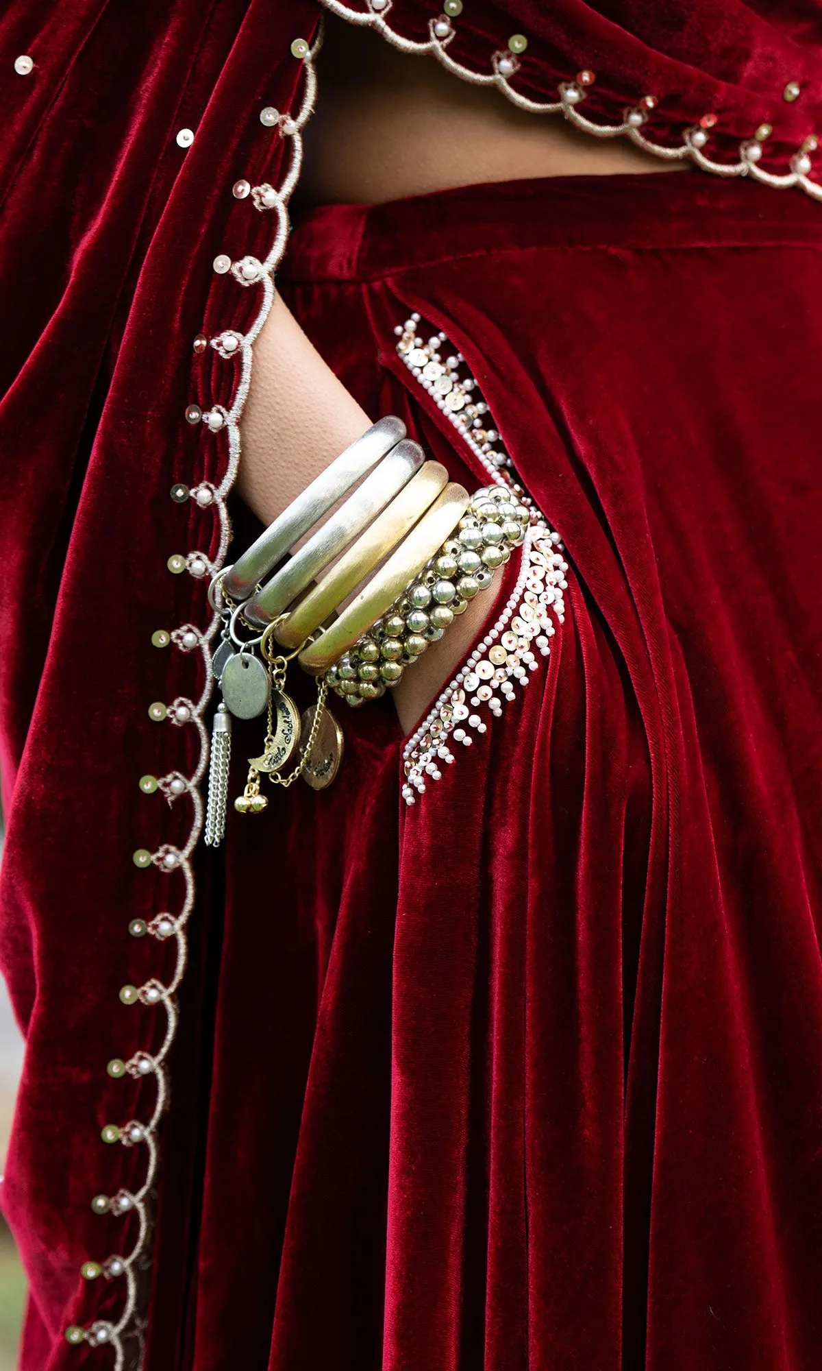 Bareen Mughals Red Shawl