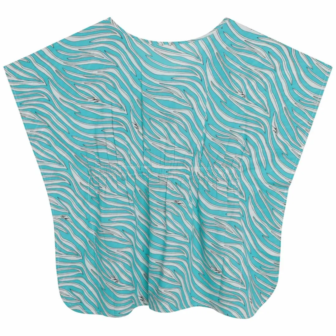 Blue Cotton Poncho