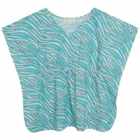 Blue Cotton Poncho