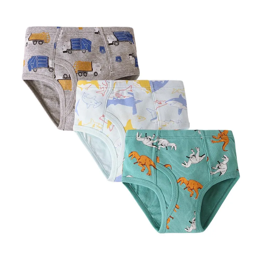 Boys' triangle pure cotton dinosaur children's underwear Wholesale Kids Clothing