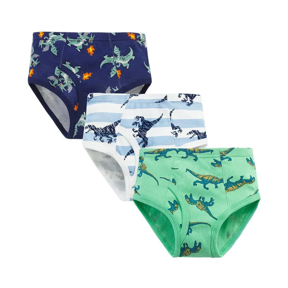 Boys' triangle pure cotton dinosaur children's underwear Wholesale Kids Clothing