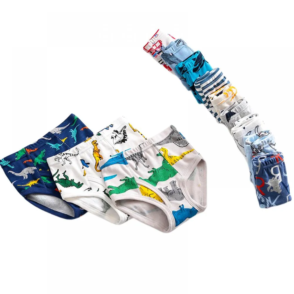 Boys' triangle pure cotton dinosaur children's underwear Wholesale Kids Clothing