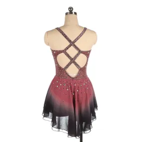 Brown Competition Figure Skating Dress BSU61121 Size Small