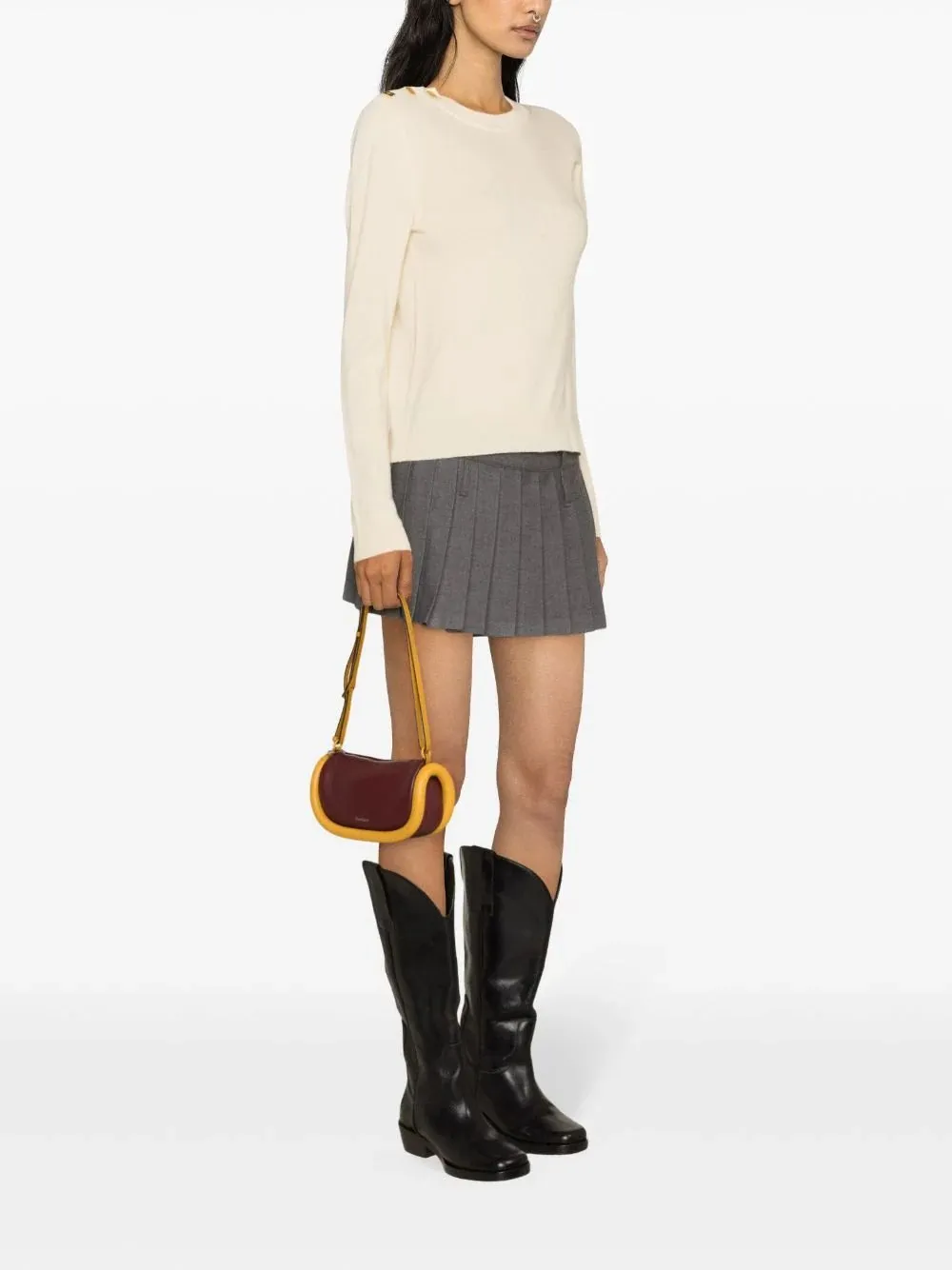 Cashmere Mix O Neck Pullover