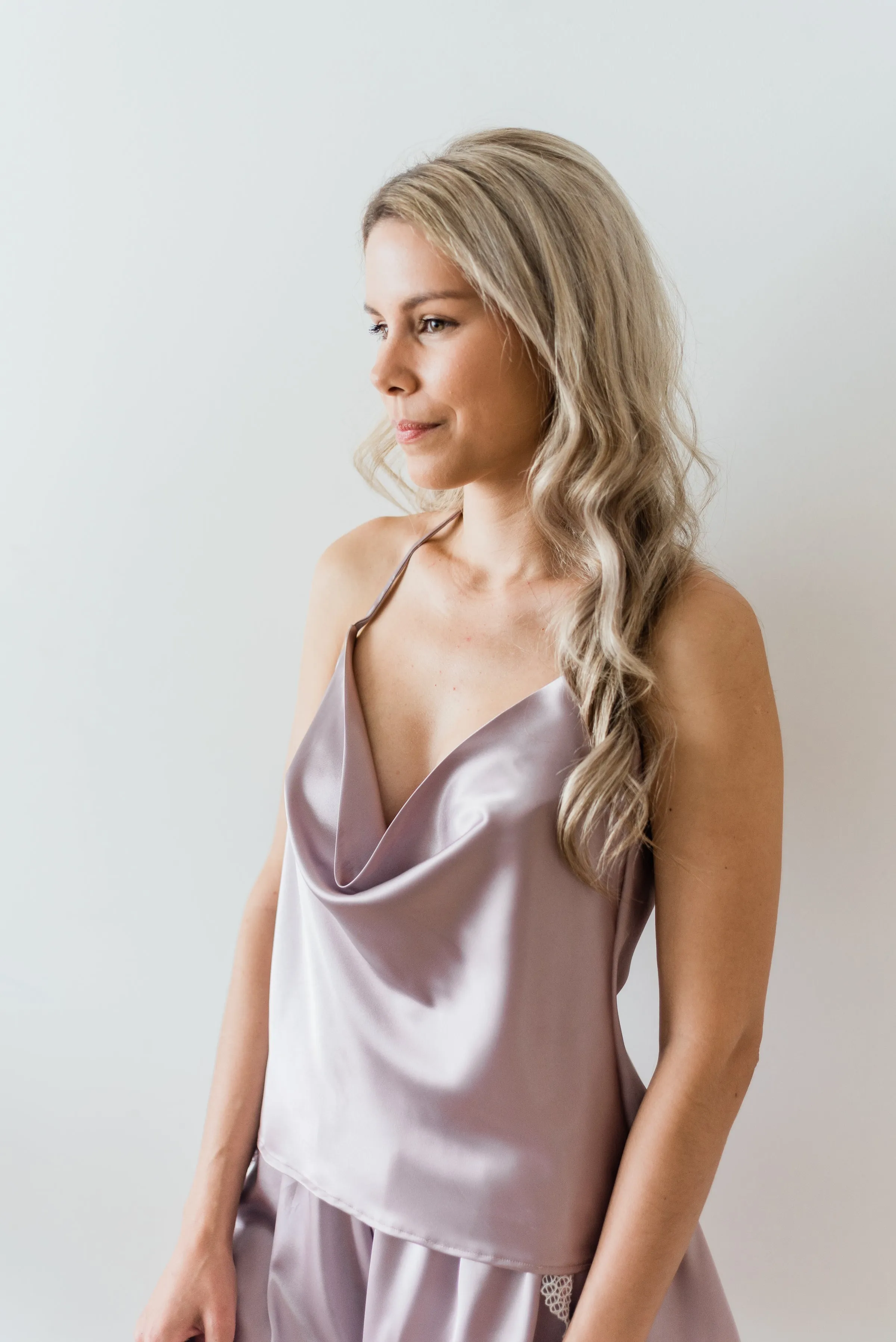 Celine Cowl Cami in Lavender