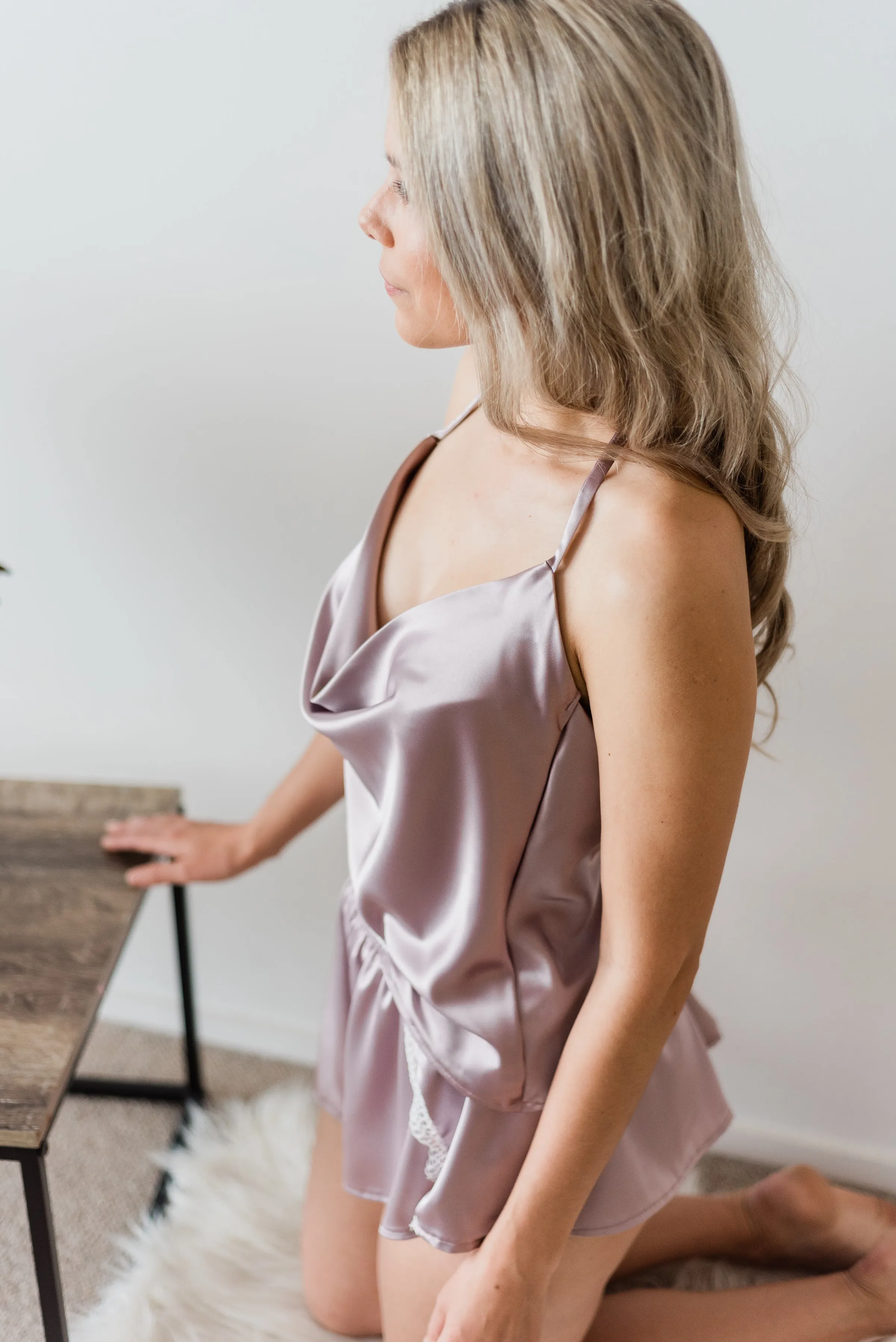 Celine Cowl Cami in Lavender