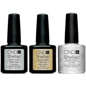 CND - Shellac Combo - Base, Top & Ice Vapor