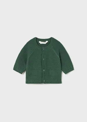 Cotton Knit Cardigan, Pine, 2301