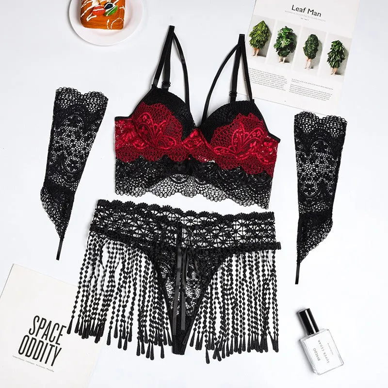 Erotic Lingerie 5-Piece Set With Gloves