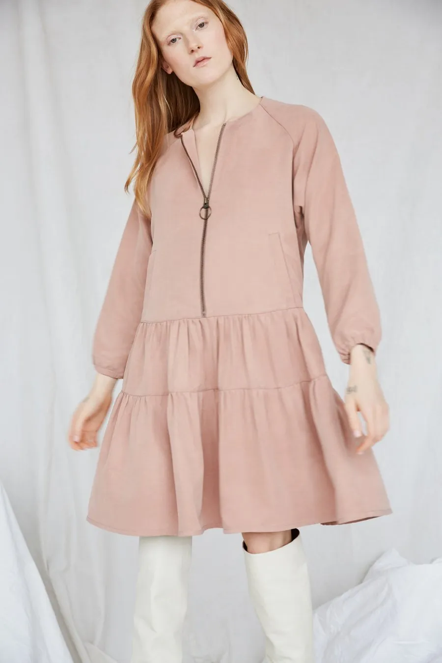 Eve Gravel Primrose Dress - Rust or Dusty Pink (Online Exclusive)