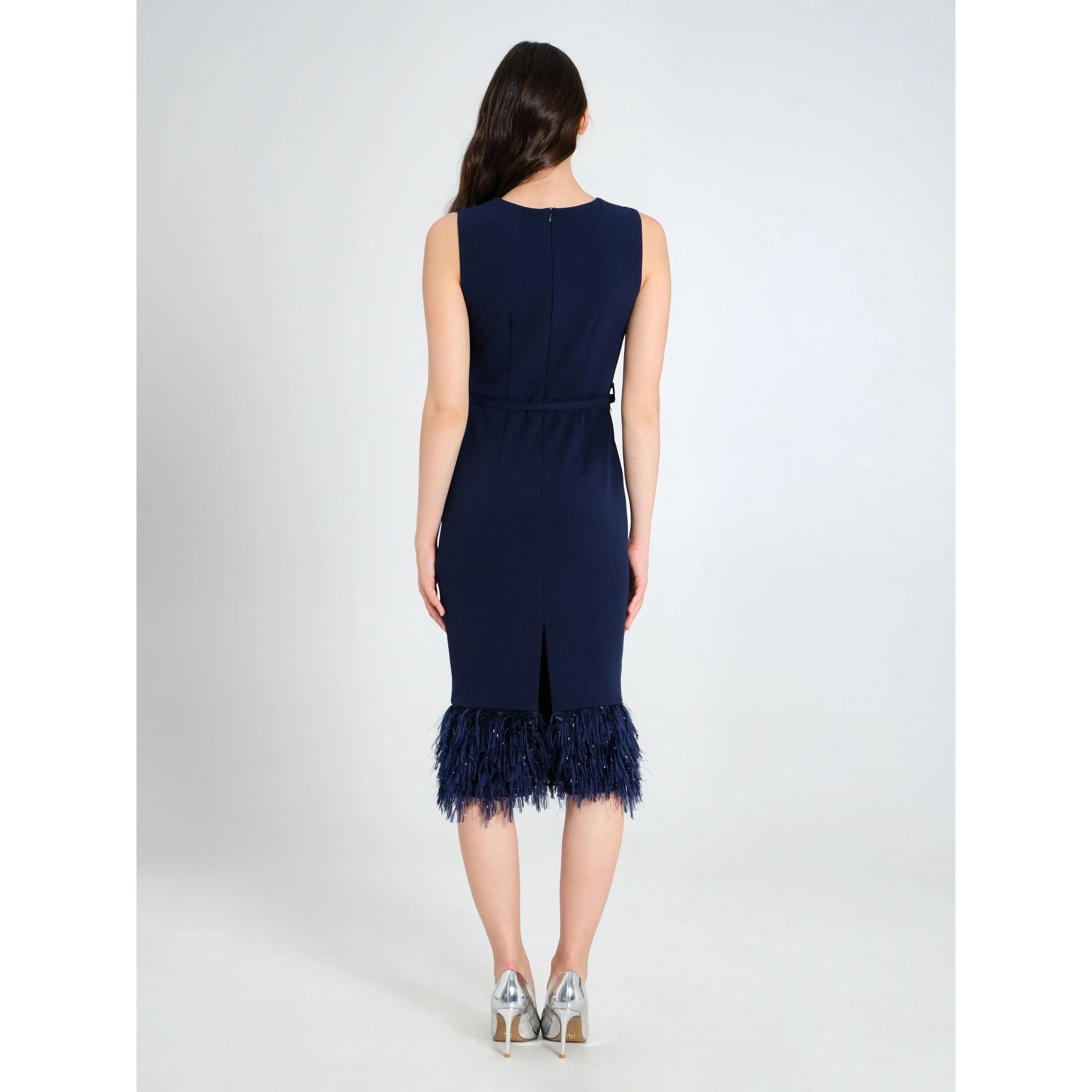 FEATHER SHEATH DRESS