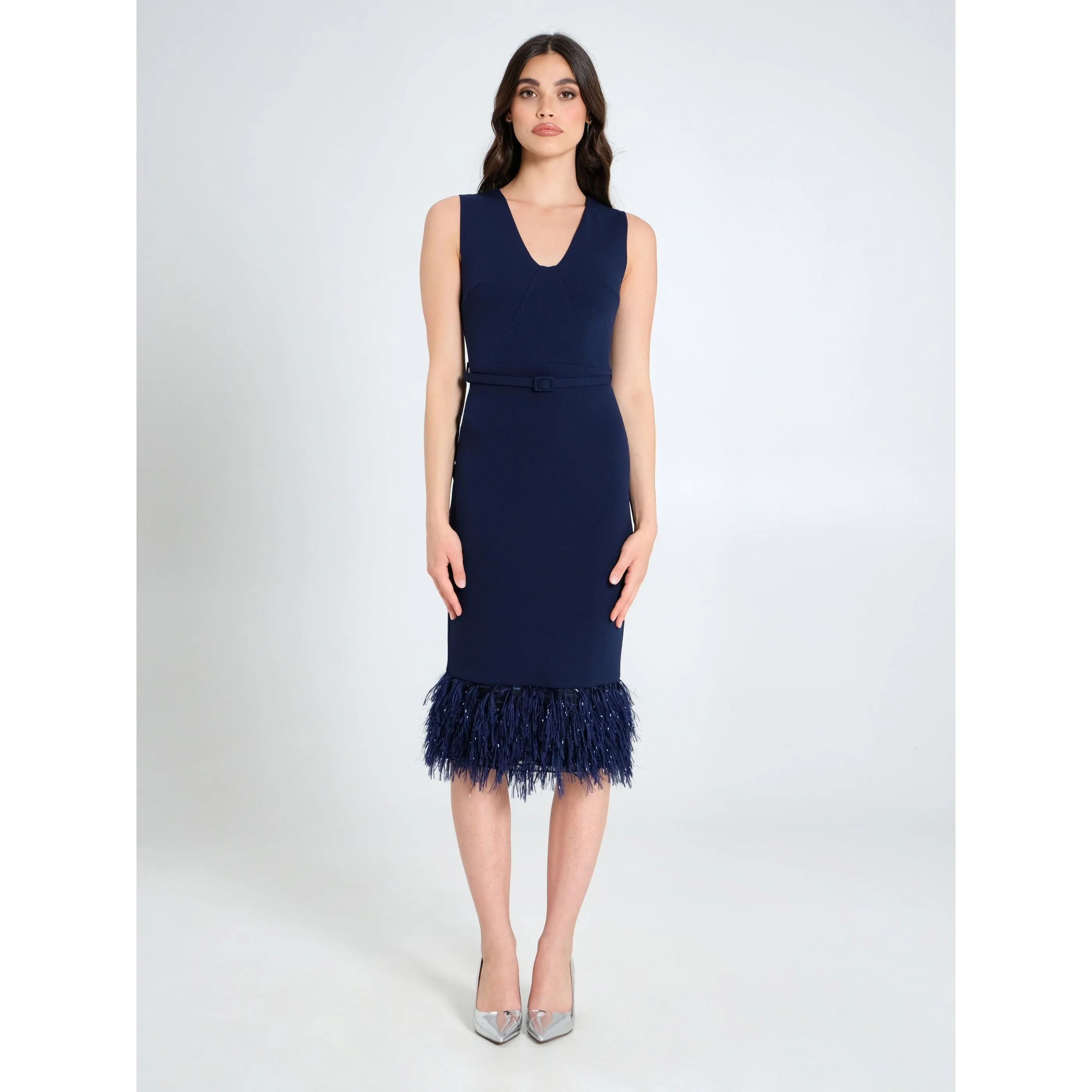 FEATHER SHEATH DRESS