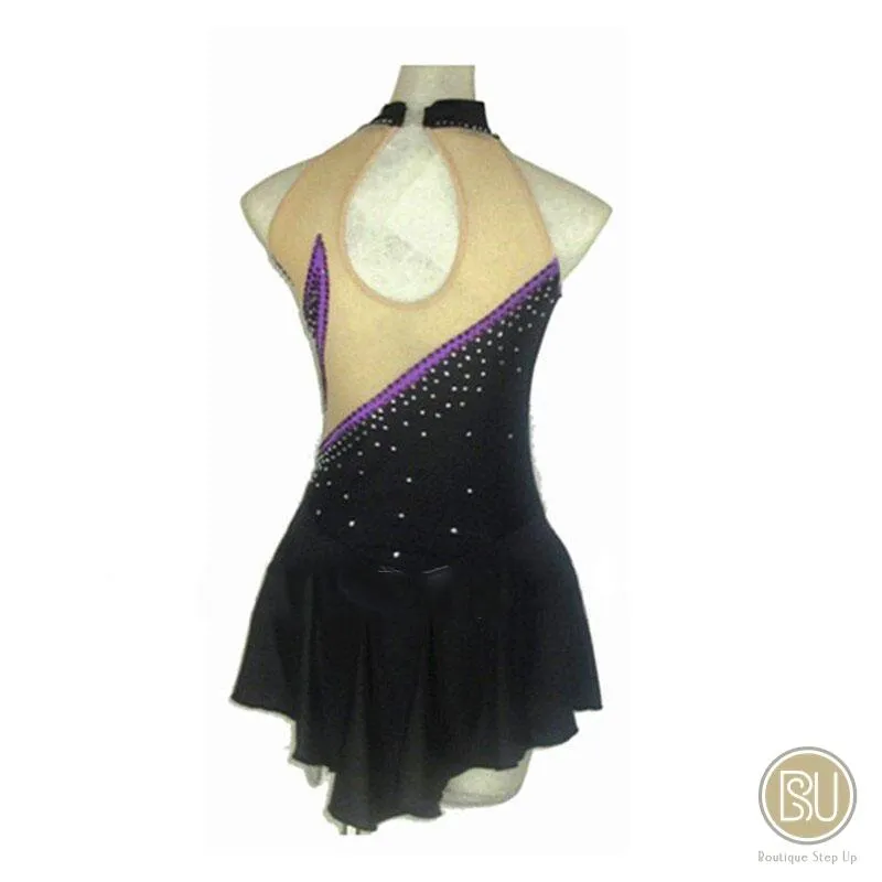 Figure Skating Dress Sleeveless With Purple edge