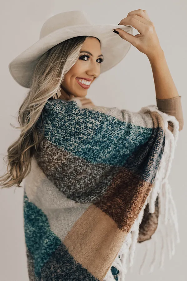 Forever Crushing Plaid Poncho