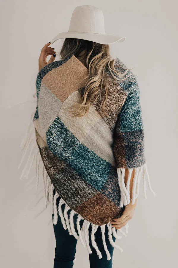 Forever Crushing Plaid Poncho
