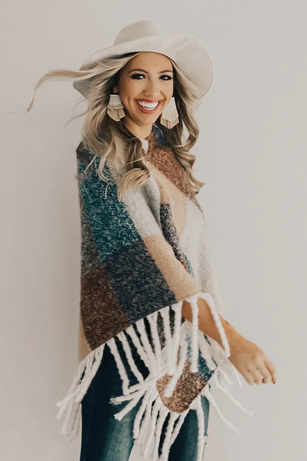 Forever Crushing Plaid Poncho