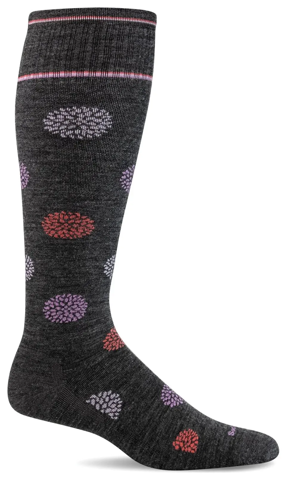 Full Bloom Women's Bamboo/Merino Moderate Graduated Compression Socks - Wide Calf Fit