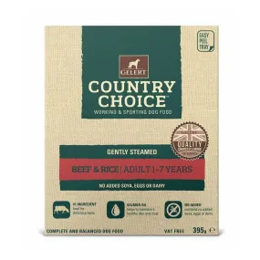 Gelert Country Choice Beef & Rice Tray Dog Food 10 x 395g