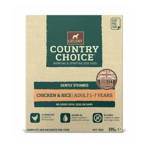 Gelert Country Choice Chicken & Rice Tray Dog Food 10 x 395g