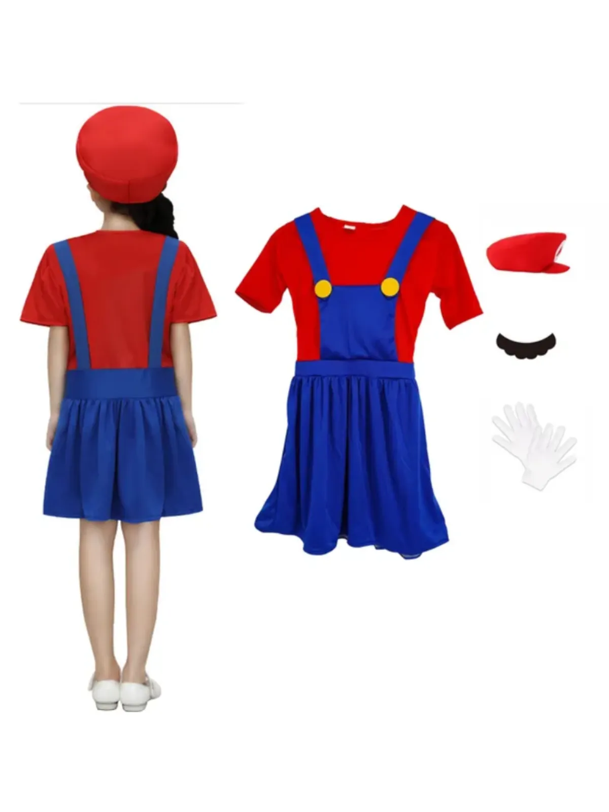 Girls Super Mario Dress Costume