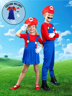 Girls Super Mario Dress Costume