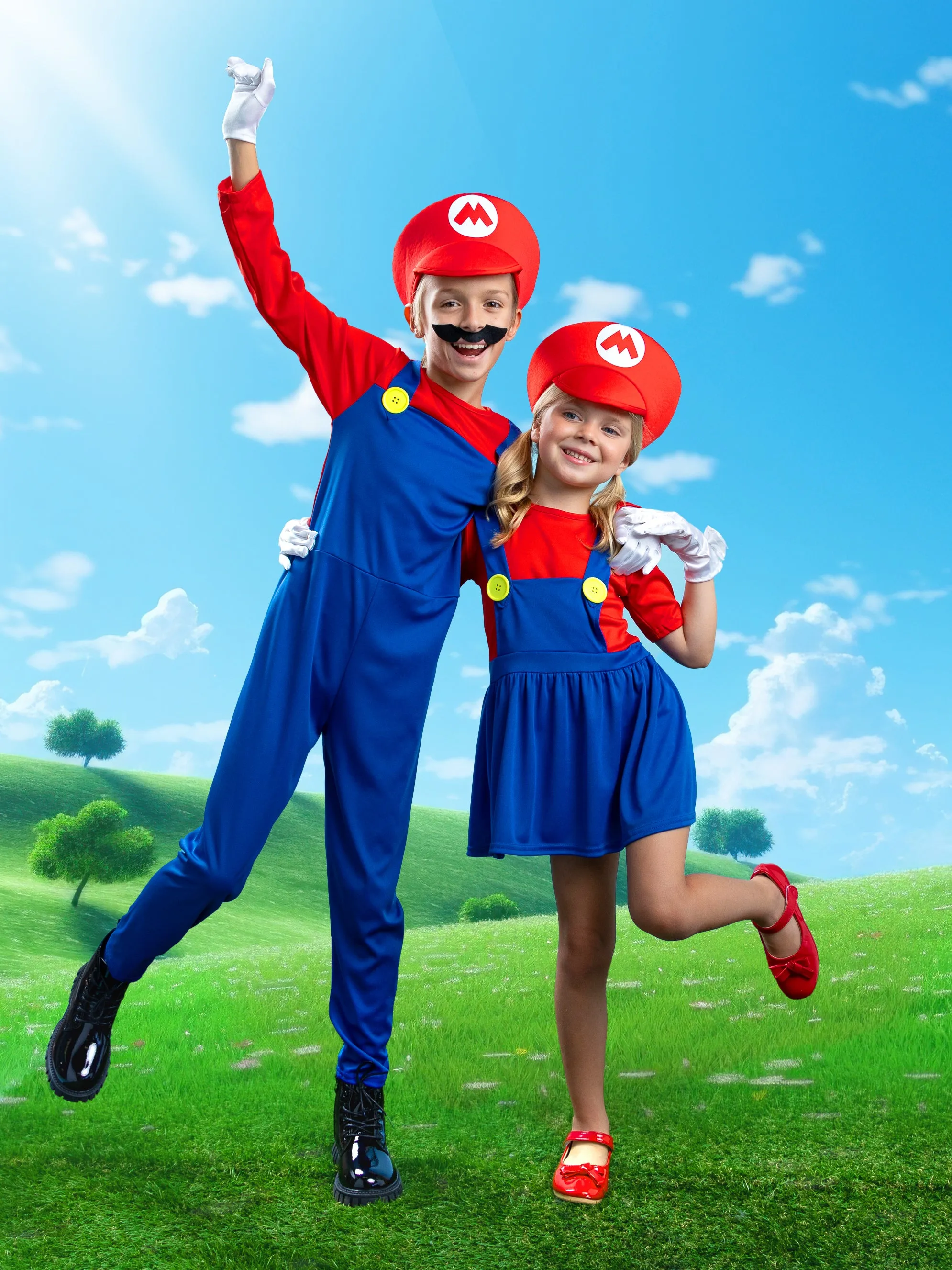 Girls Super Mario Dress Costume