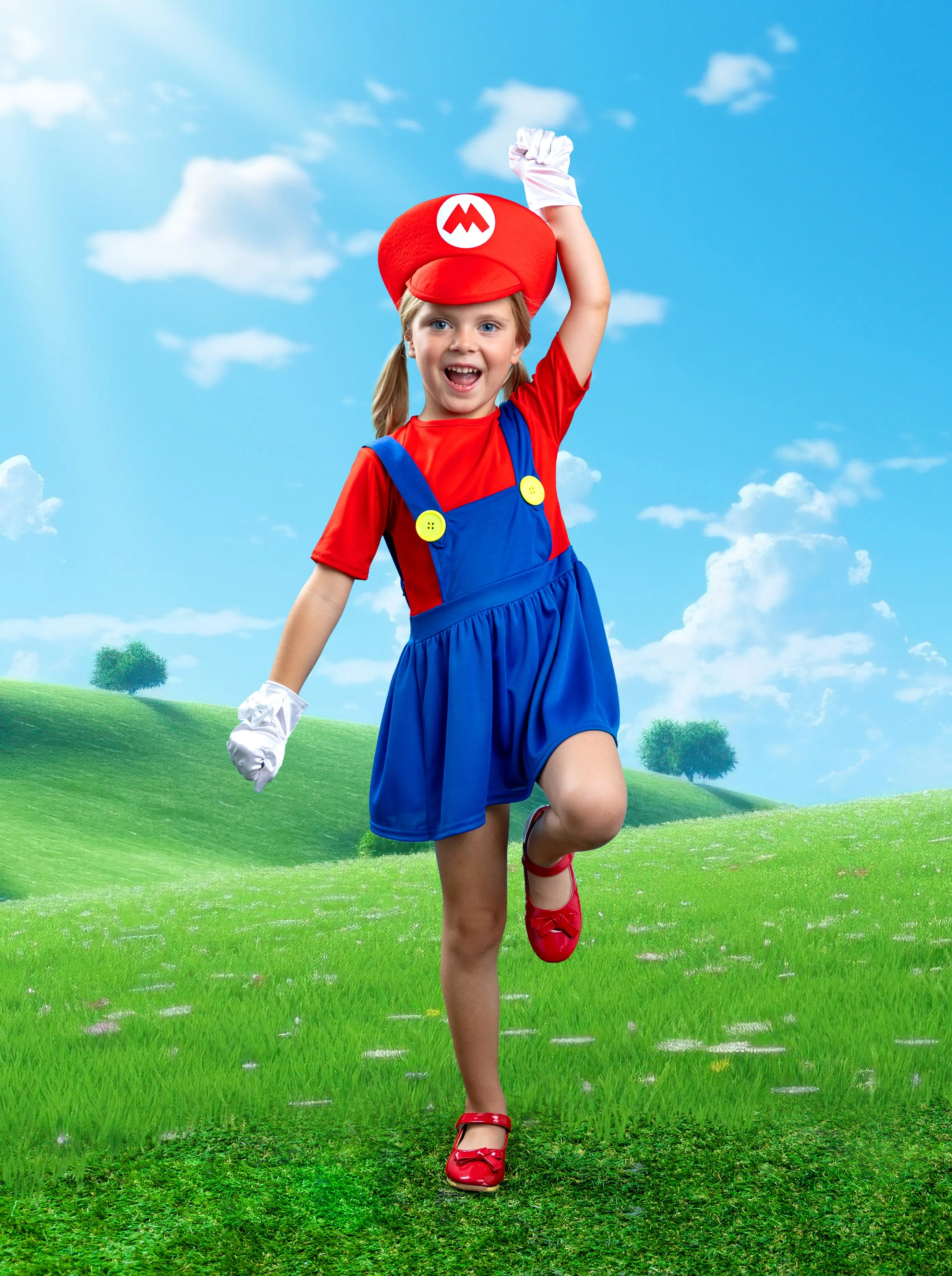 Girls Super Mario Dress Costume