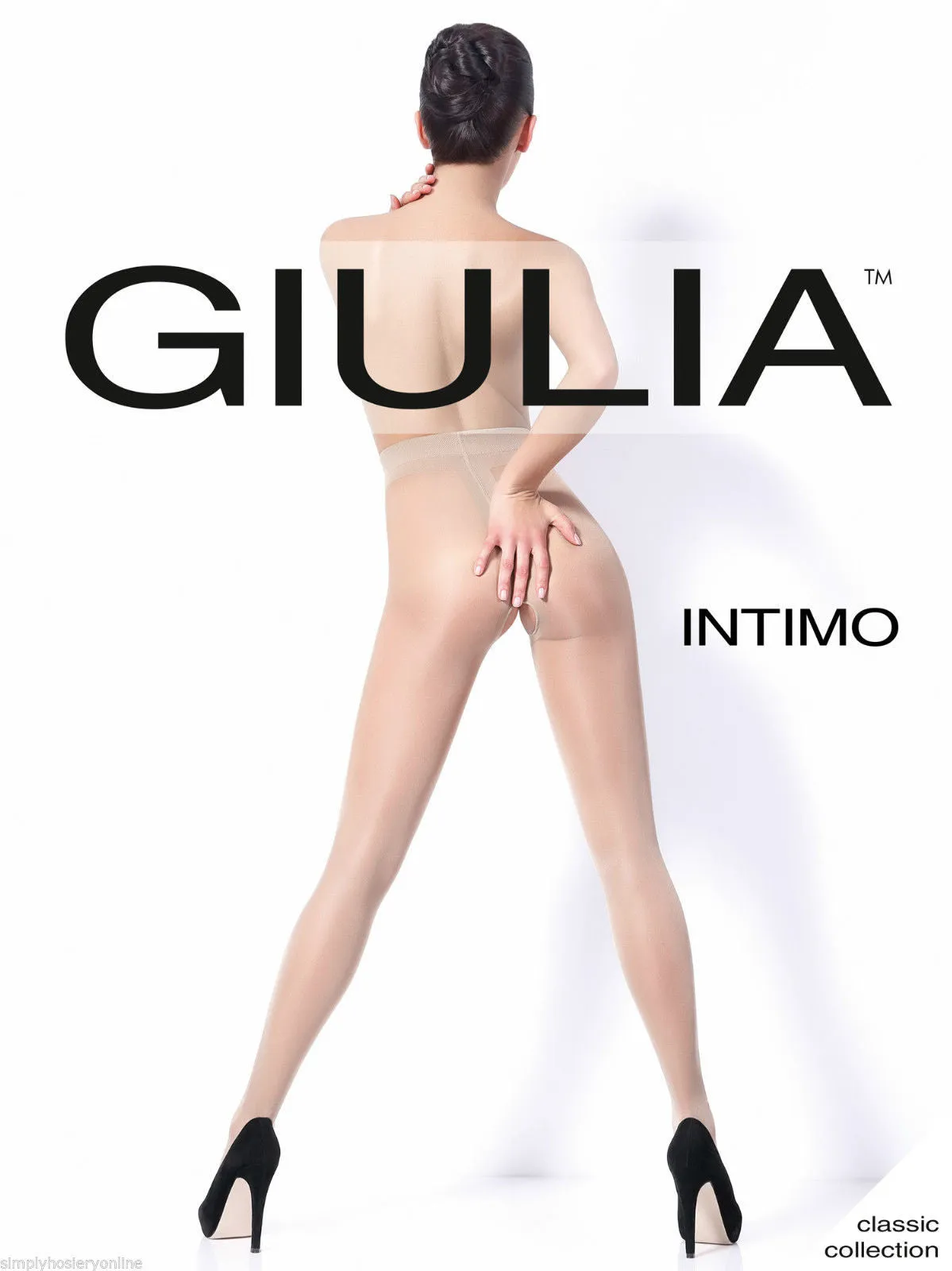 Giulia Intimo 20 Denier Open Gusset - Crotchless Tights
