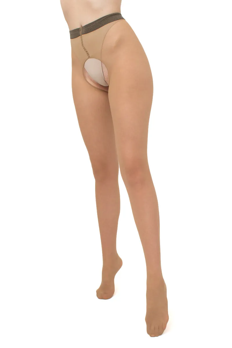 Giulia Intimo Favor 40 Denier Open Gusset - Crotchless Tights