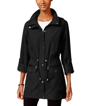 Hooded Roll-Tab Sleeve Anorak Jacket
