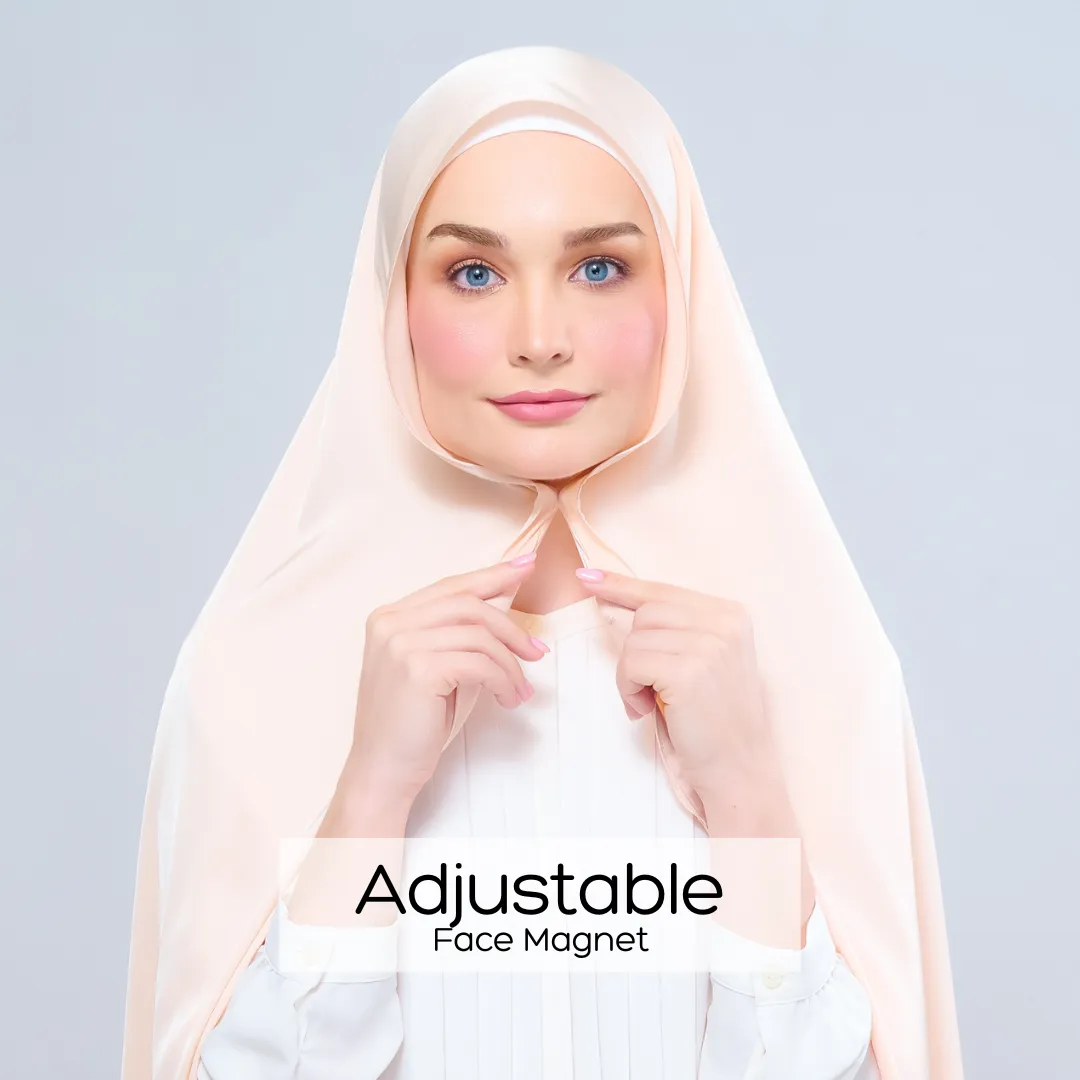 Instant Tag n' Go Shawl  | Satin Silk in Soft Apricot
