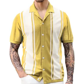 Jinquedai summer outfits men New Men's Summer Stitching Contrast Color Sweater Lapel Business Polo Shirt Men