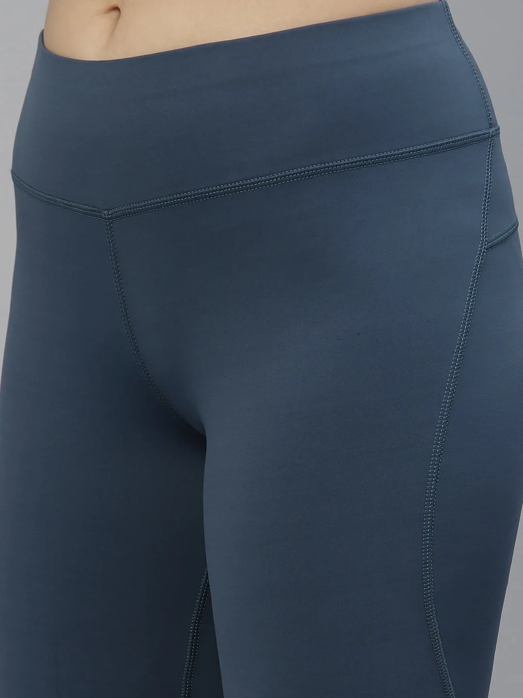 JUMP USA Women Ensign Blue Rapid-Dry Fit Running Short Tights
