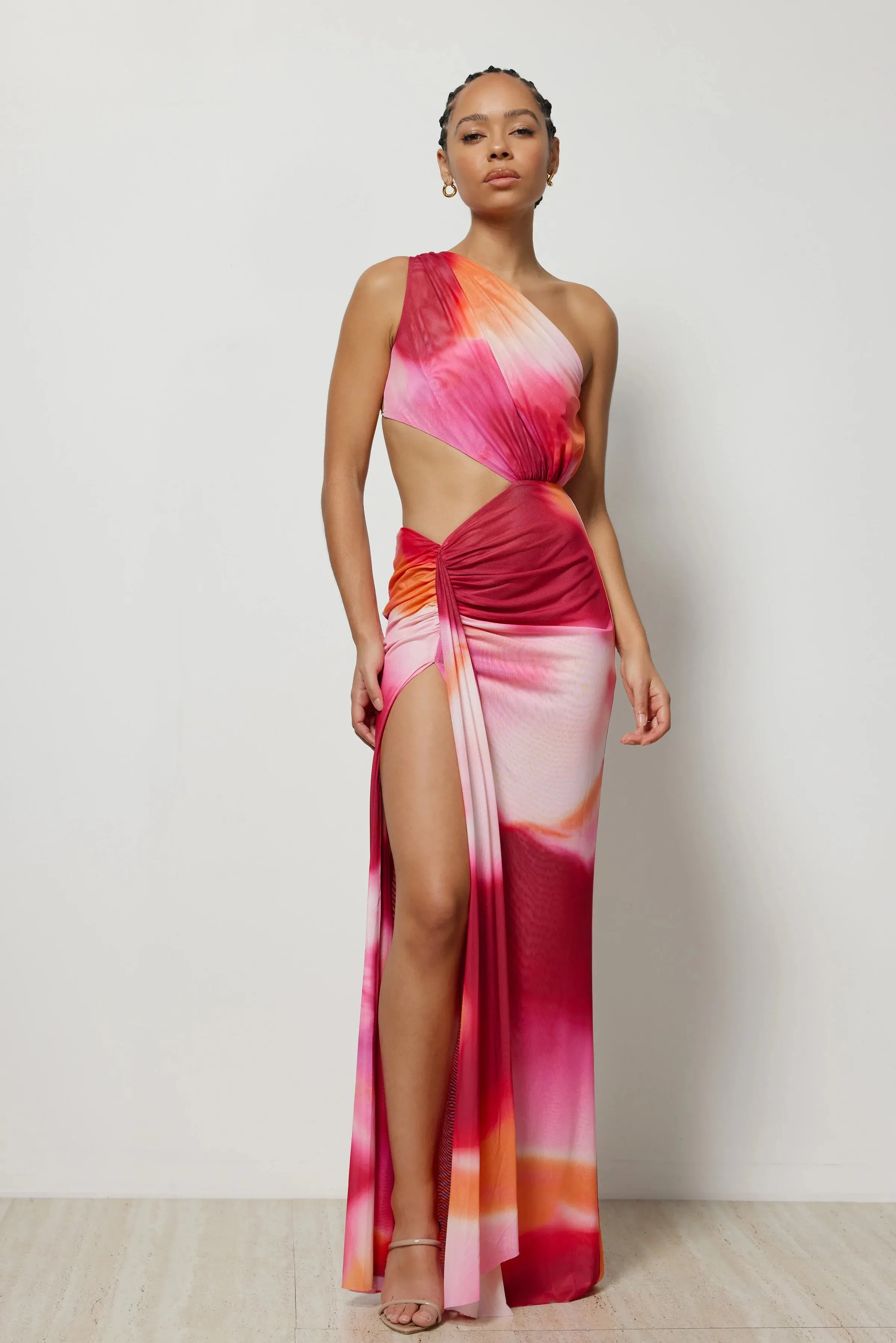 Lexi Zaniah Dress - Fuchsia Liquify Print