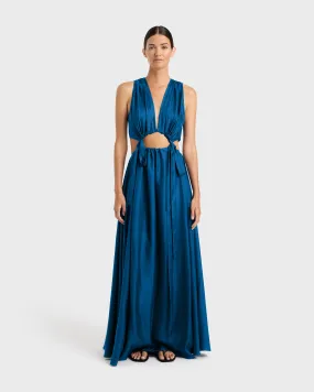 Marfa Silk Cut-out Maxi Dress - Tropico