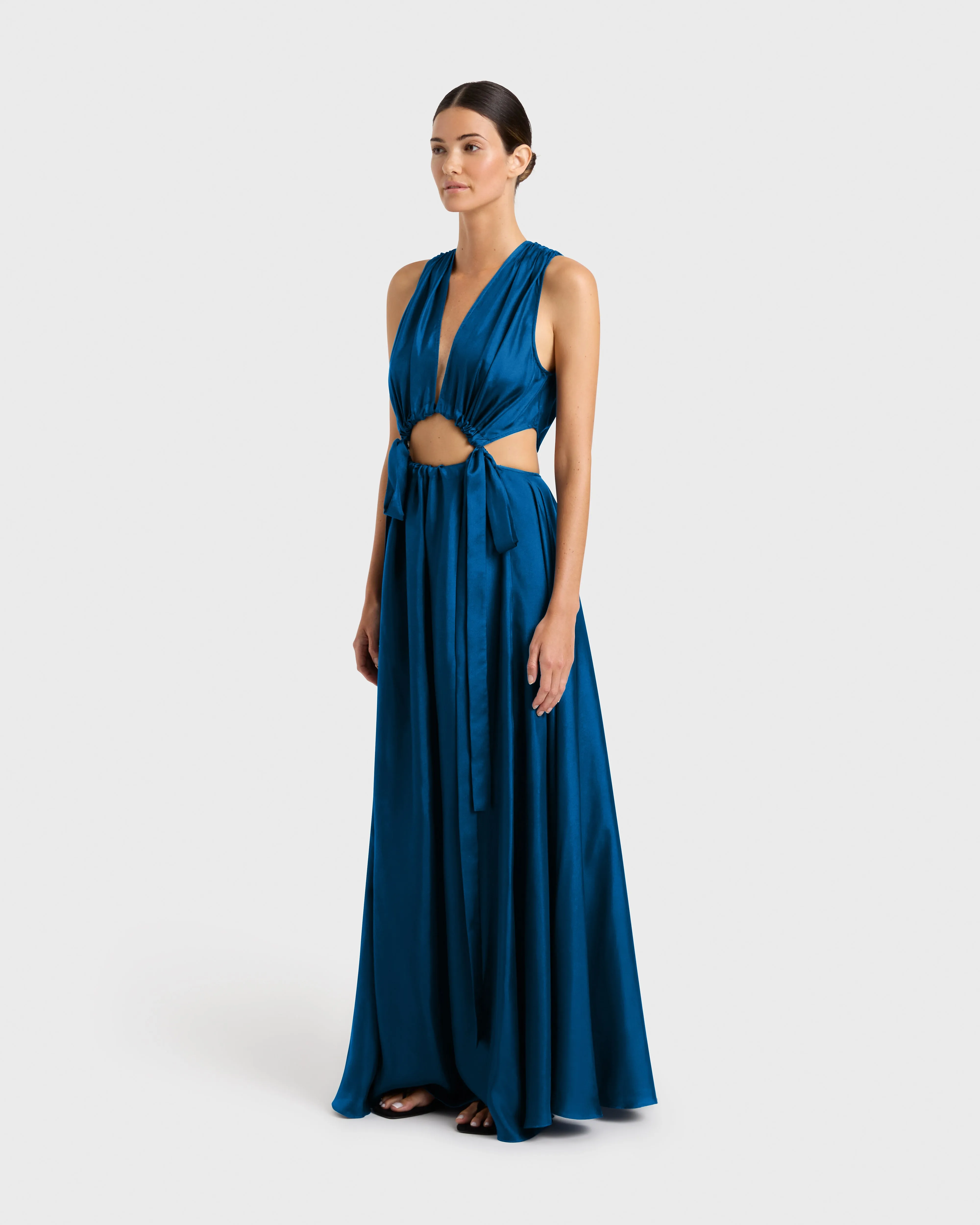 Marfa Silk Cut-out Maxi Dress - Tropico