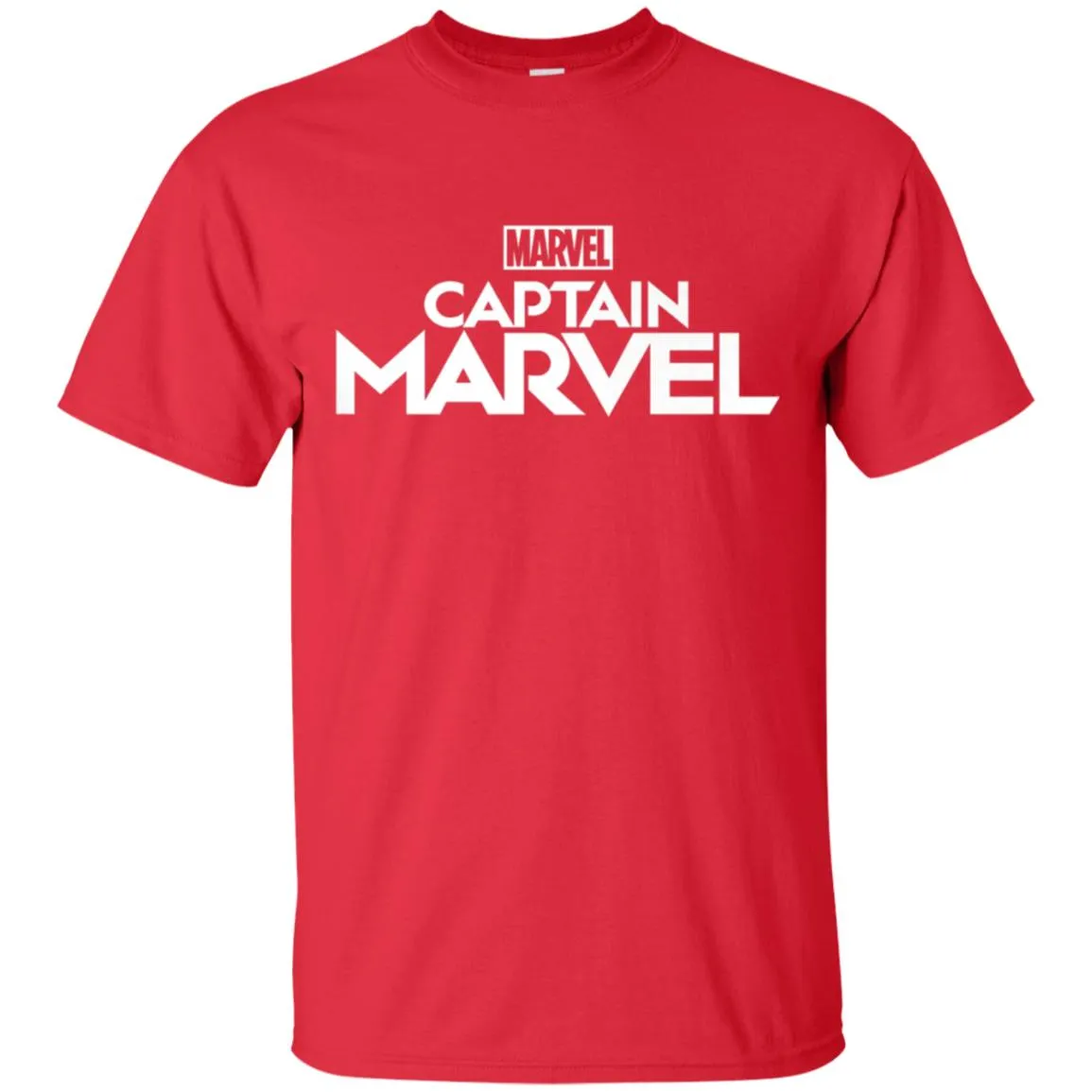 Marvel Captain Marvel Movie Logo White Men Cotton T-Shirt